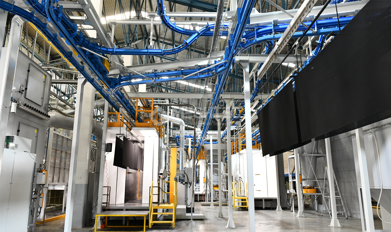 INTELLIGENT POWDER COATING LINE WITH THE MOST ADVANCED TECHNOLOGYIN ASIA